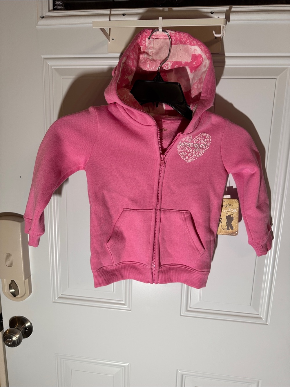 Wrangler Pink Heart Zip Hoodie for Kids
